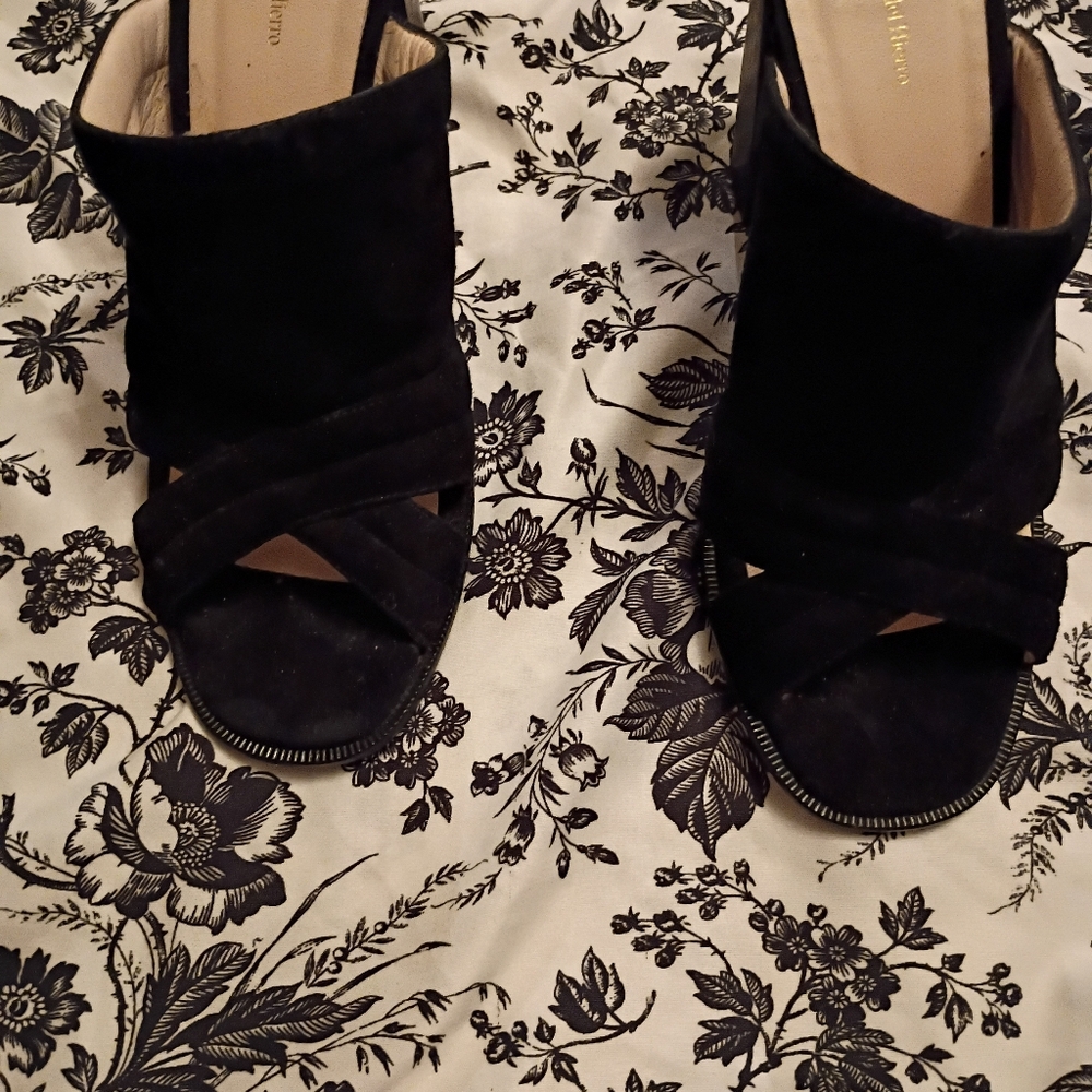 Black Suede Mules - Picture 8 of 9